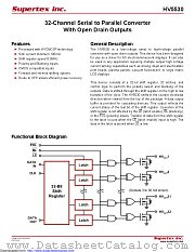 HV5530 datasheet pdf Microchip