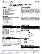 TP0620 datasheet pdf Microchip