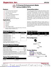 VP0104N3-G datasheet pdf Microchip
