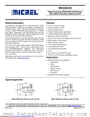 MIC2292C-15YML-TR datasheet pdf Microchip
