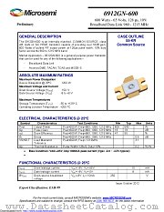 0912GN-600 datasheet pdf Microsemi