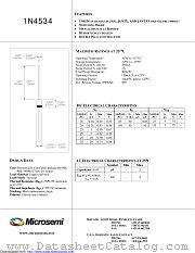 JANTX1N4534 datasheet pdf Microsemi