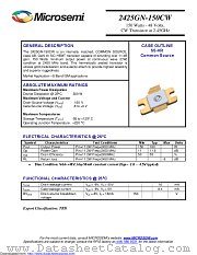 2425GN-150CW datasheet pdf Microsemi