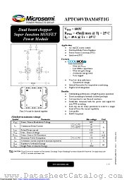 APTC60VDAM45T1G datasheet pdf Microsemi