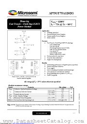 APTGT75A1202G datasheet pdf Microsemi