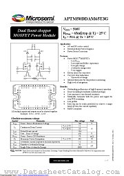 APTM50DDAM65T3G datasheet pdf Microsemi