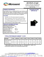 DC35GN-15-Q4 0.96 - 1.215GHz datasheet pdf Microsemi