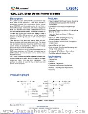LX9610 datasheet pdf Microsemi