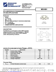 MS1001 datasheet pdf Microsemi