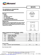 MS1076 datasheet pdf Microsemi