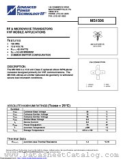 MS1506 datasheet pdf Microsemi