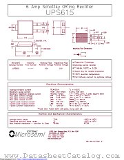 UPS615e3/TR13 datasheet pdf Microsemi