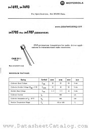 2N1707 datasheet pdf Motorola