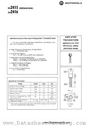 2N2415 datasheet pdf Motorola