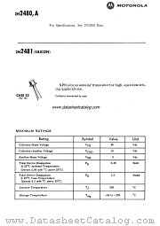 2N2481 datasheet pdf Motorola