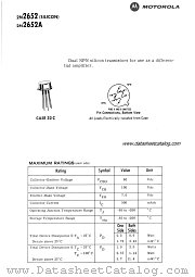 2N2652A datasheet pdf Motorola