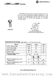 2N2802 datasheet pdf Motorola