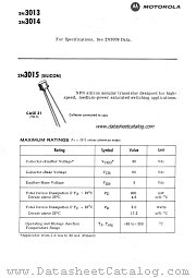 2N3015 datasheet pdf Motorola