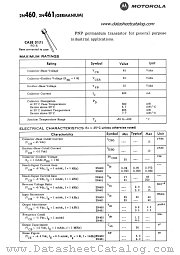 2N461 datasheet pdf Motorola