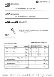 2N968 datasheet pdf Motorola