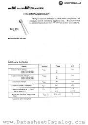 MA887 datasheet pdf Motorola