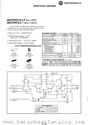 MC1709F datasheet pdf Motorola