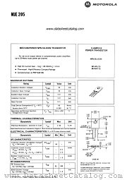 MJE205 datasheet pdf Motorola