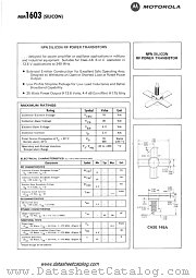 MM1603 datasheet pdf Motorola