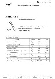 MM1812 datasheet pdf Motorola