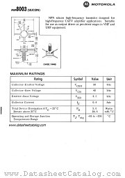 MM8003 datasheet pdf Motorola