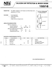 1SS16 datasheet pdf NEC