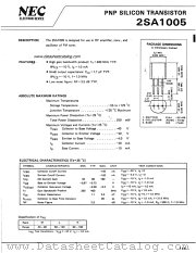 2SA1005 datasheet pdf NEC