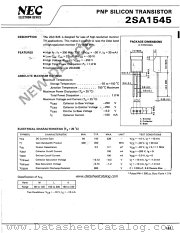 2SA1545 datasheet pdf NEC