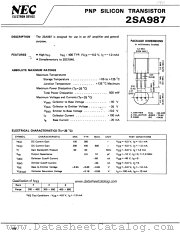2SA987 datasheet pdf NEC