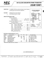 2SB1061 datasheet pdf NEC