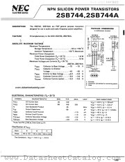 2SB744 datasheet pdf NEC