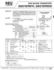 2SC1070(1) datasheet pdf NEC