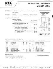 2SC1840 datasheet pdf NEC