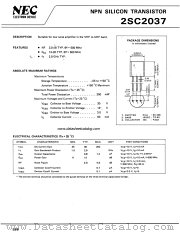 2SC2037 datasheet pdf NEC