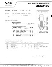2SC2407 datasheet pdf NEC