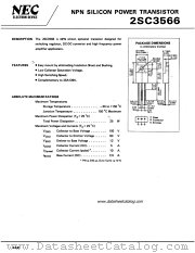 2SC3566 datasheet pdf NEC