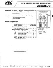 2SC3570 datasheet pdf NEC