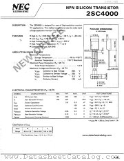 2SC4000 datasheet pdf NEC