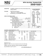 2SD1021 datasheet pdf NEC