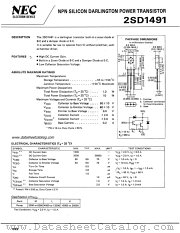 2SD1491 datasheet pdf NEC