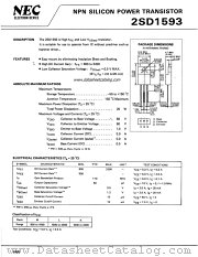 2SD1593 datasheet pdf NEC