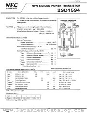 2SD1594 datasheet pdf NEC
