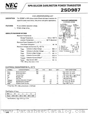 2SD987 datasheet pdf NEC