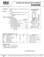 2SK505 datasheet pdf NEC