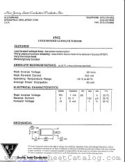 1N52 datasheet pdf New Jersey Semiconductor